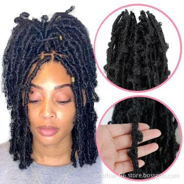 Distressed Crochet Butterfly Locs Bob Faux In Synthetic Hair Extension Crochet Braids Passion Twist 12 distressed Faux Locs Hair